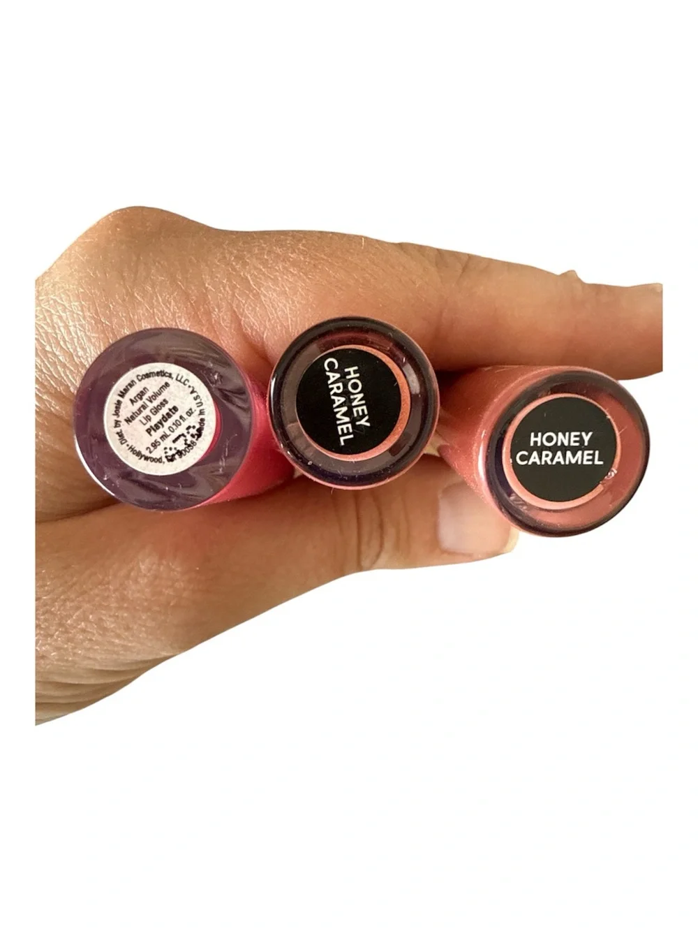Laura Geller Color Luster Lip Gloss Trio with Josie Maran Pink Gloss. NWOT